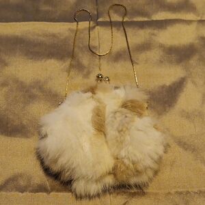Vintage Sondra Roberts Kiss-lock Mini Fur Bag